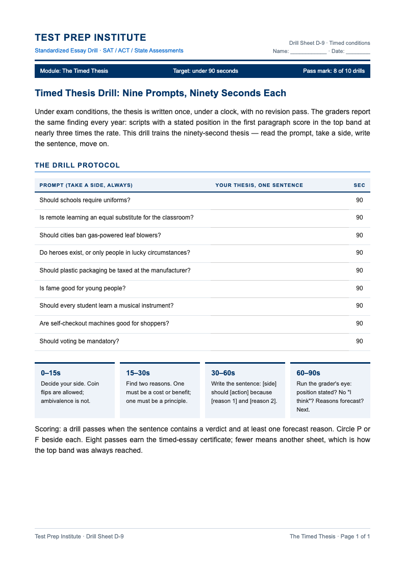 Corporate Standard Thesis Statement